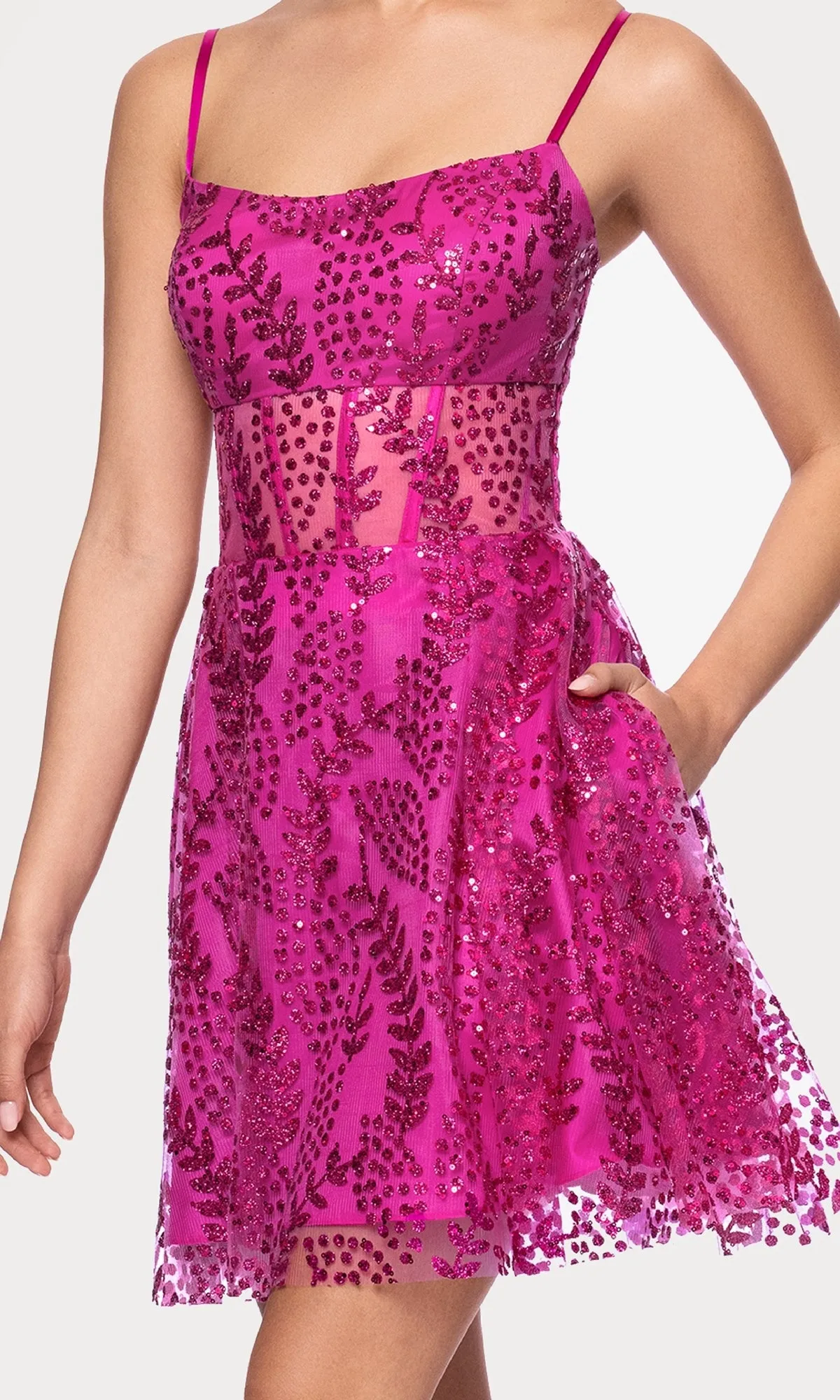 Short Glitter Hoco Dress: Blondie Nites 5153BN sold by PromGirl product image thumbnail 4