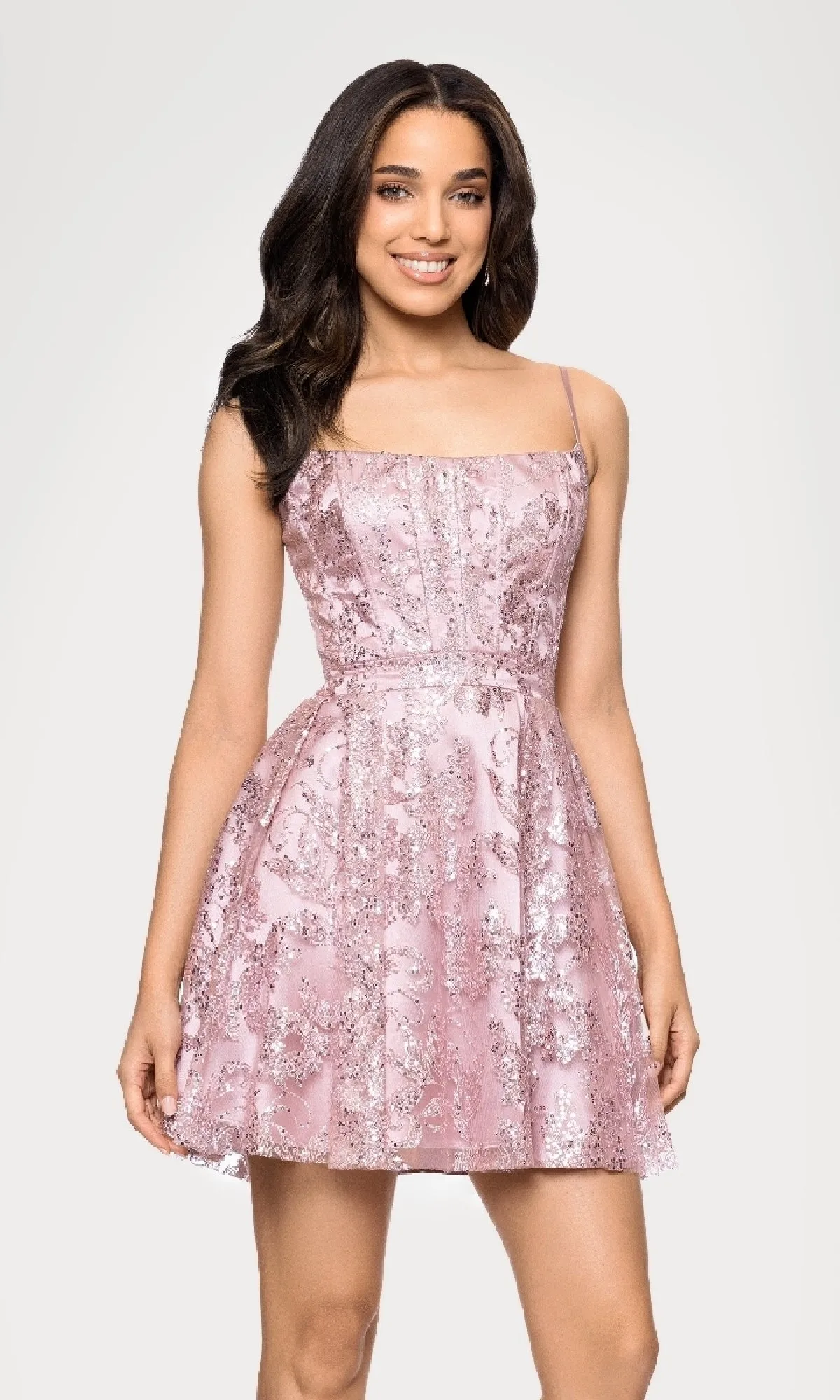Mini Glitter Hoco Dress: Blondie Nites 5001BN-1 sold by PromGirl product image thumbnail 3