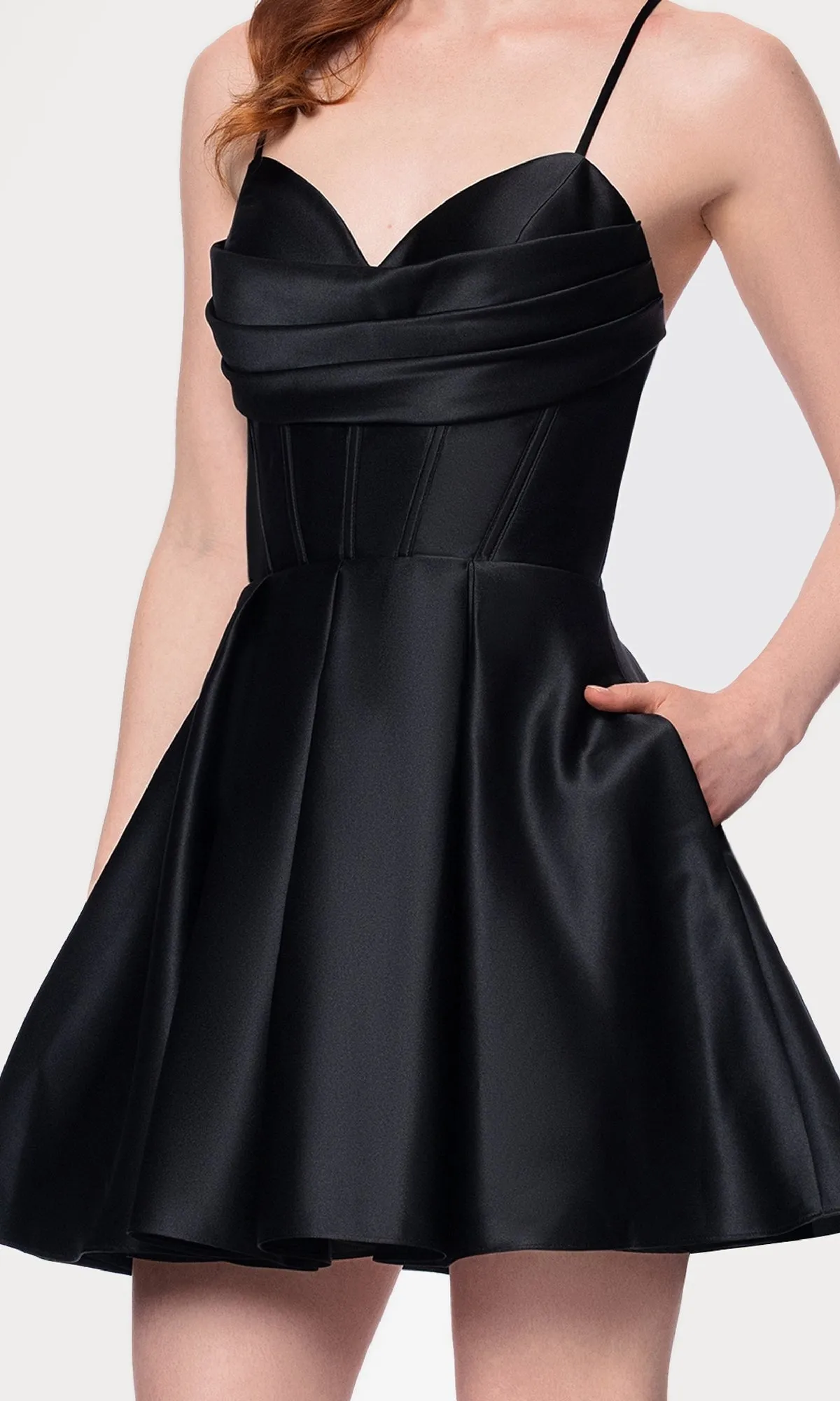 Lace-Up Short Hoco Dress: Blondie Nites 4578BN sold by PromGirl product image thumbnail 4