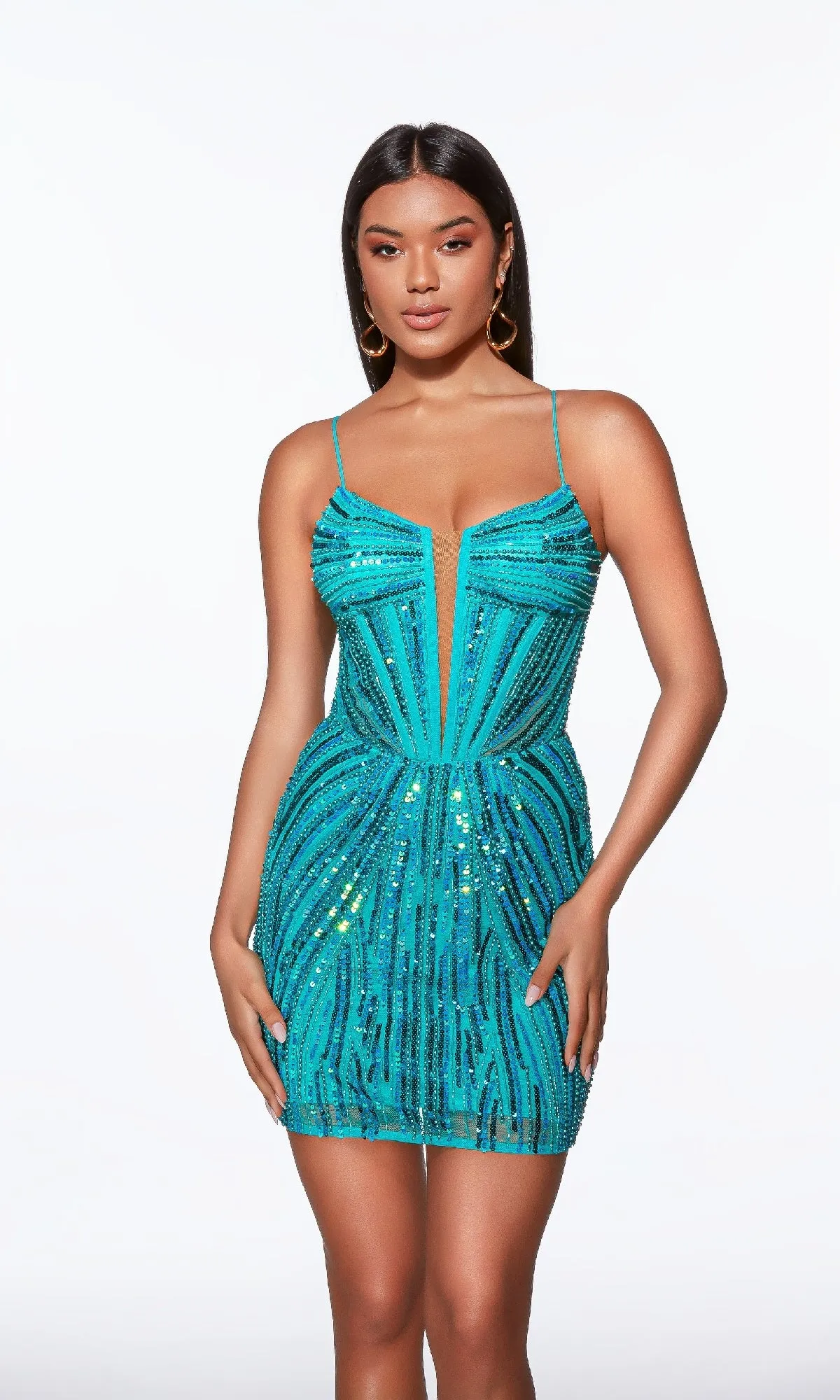 Short Homecoming Dress: Alyce 40016 sold by PromGirl product image thumbnail 3