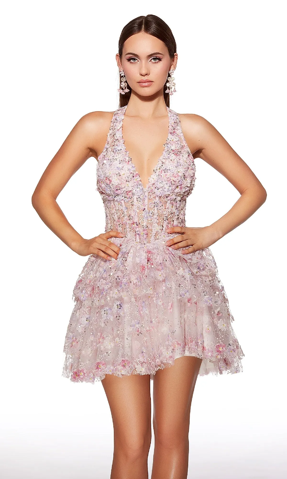 Short Homecoming Dress: Alyce 30016 sold by PromGirl