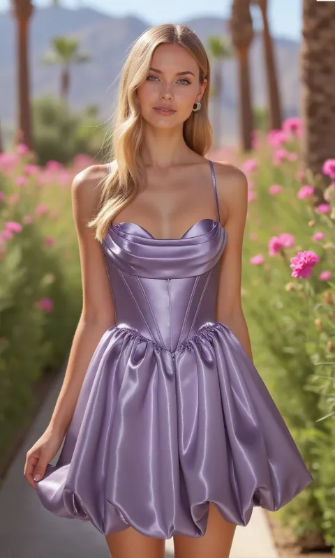 Bubble-Skirt Short Hoco Dress: Alyce 30012 sold by PromGirl