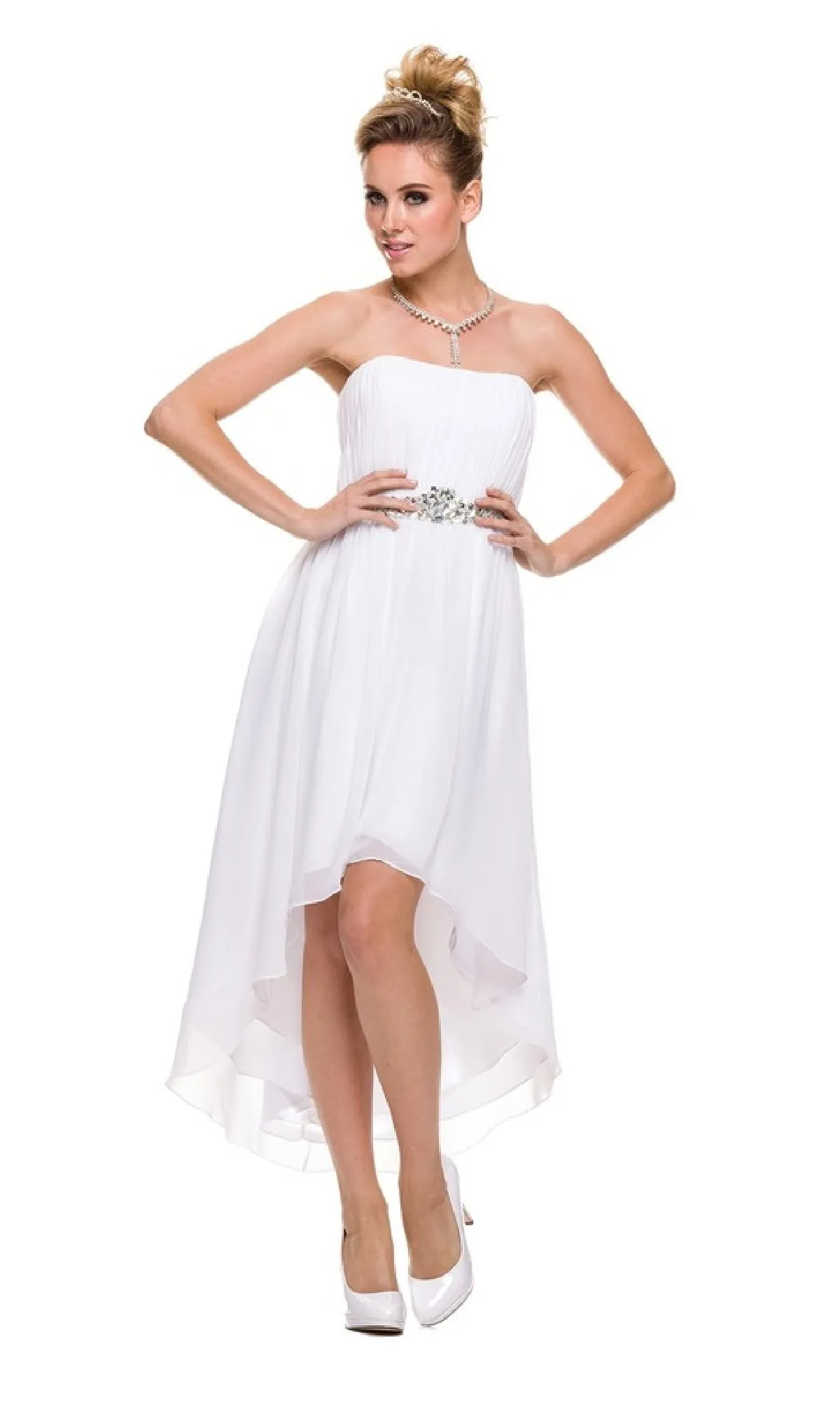 High-Low Semi-Formal Dress: Juliet 747 sold by PromGirl product image thumbnail 3