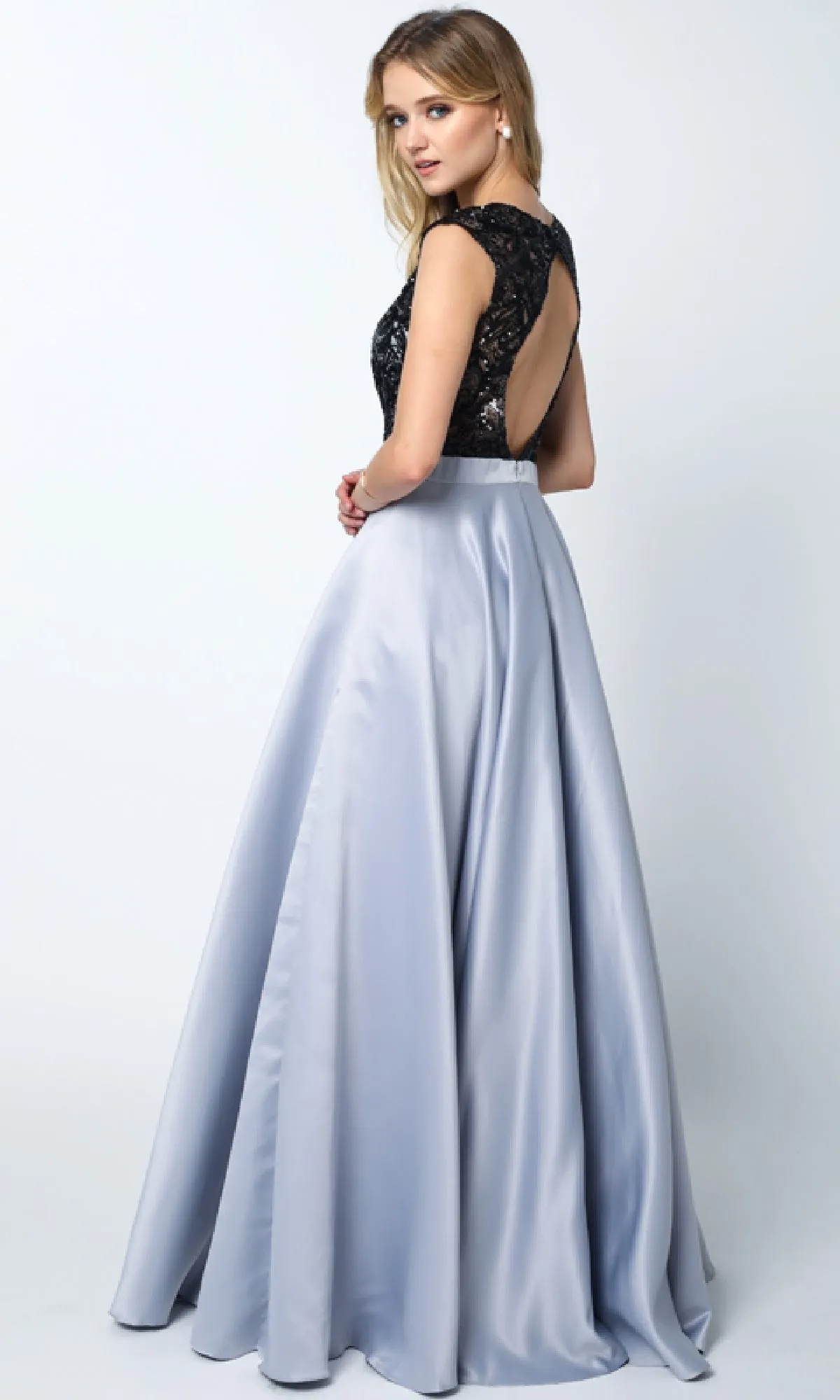 Cut-Out Long A-Line Prom Dress: Juliet 661 sold by PromGirl product image thumbnail 4