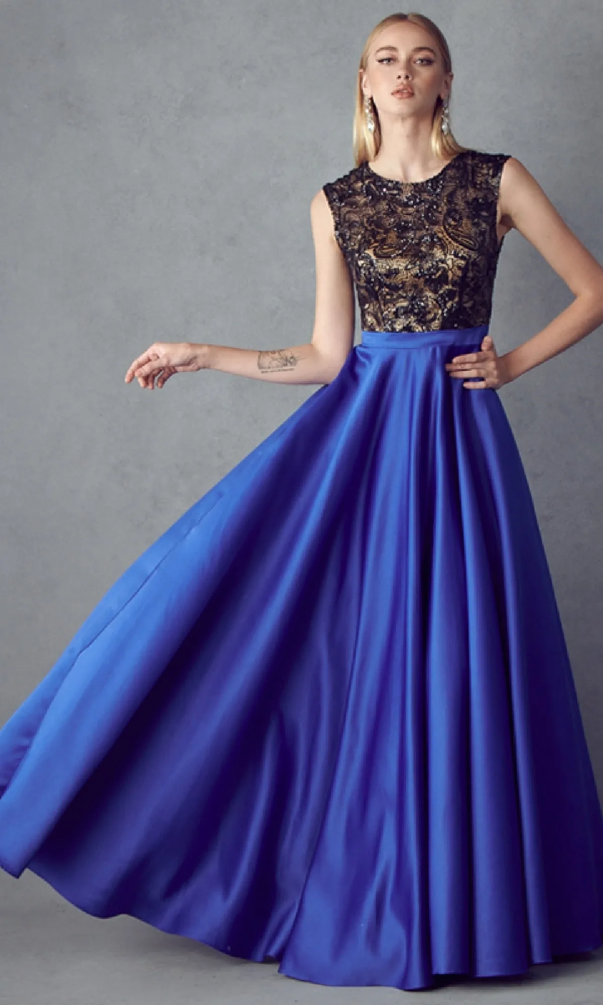 Cut-Out Long A-Line Prom Dress: Juliet 661 sold by PromGirl