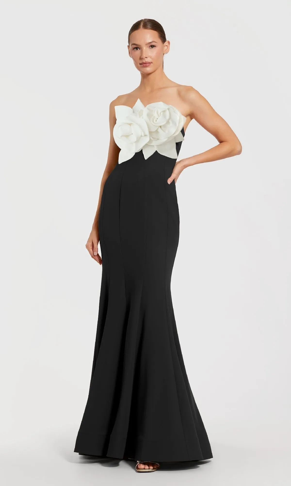 Strapless Long Black Formal Dress: Mac Duggal 2300 sold by PromGirl