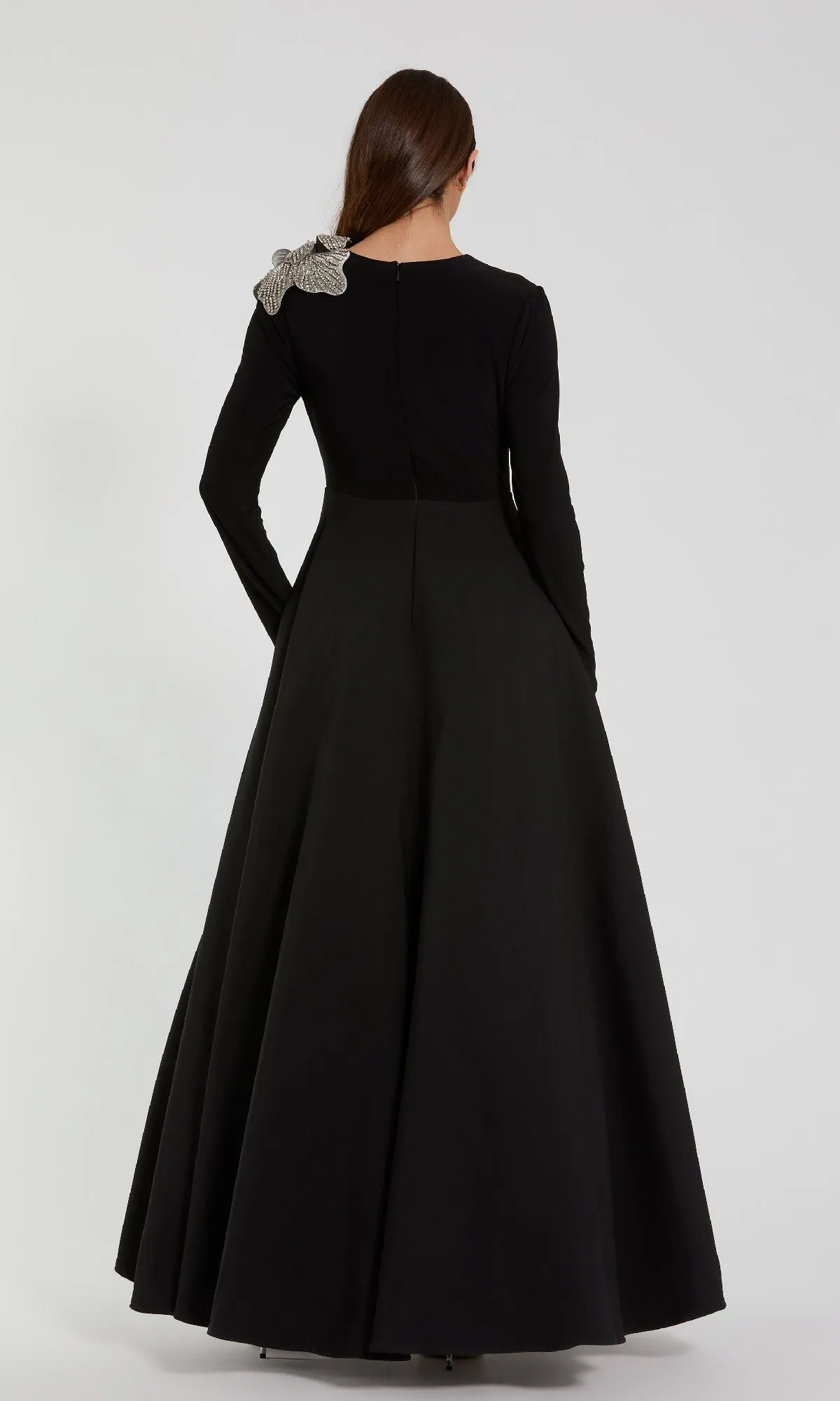 Long Sleeve Black Formal Dress: Mac Duggal 11832 sold by PromGirl product image thumbnail 2