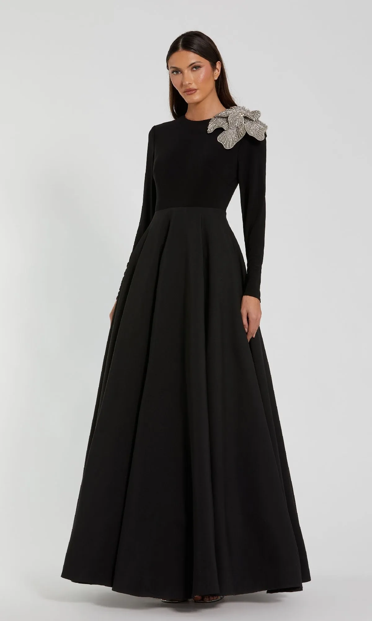 Long Sleeve Black Formal Dress: Mac Duggal 11832 sold by PromGirl