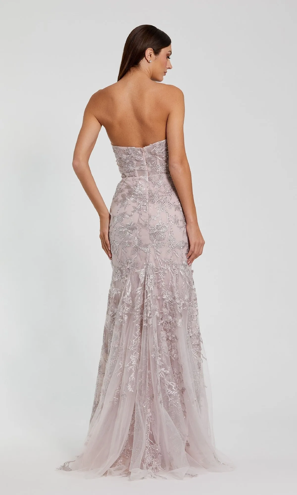 Strapless Long Floral Prom Dress: Mac Duggal 21036 sold by PromGirl product image thumbnail 2