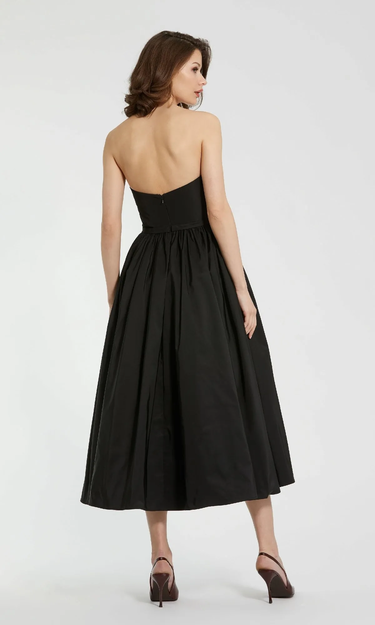 Midi Strapless Semi-Formal Dress: Mac Duggal 21023 sold by PromGirl product image thumbnail 2