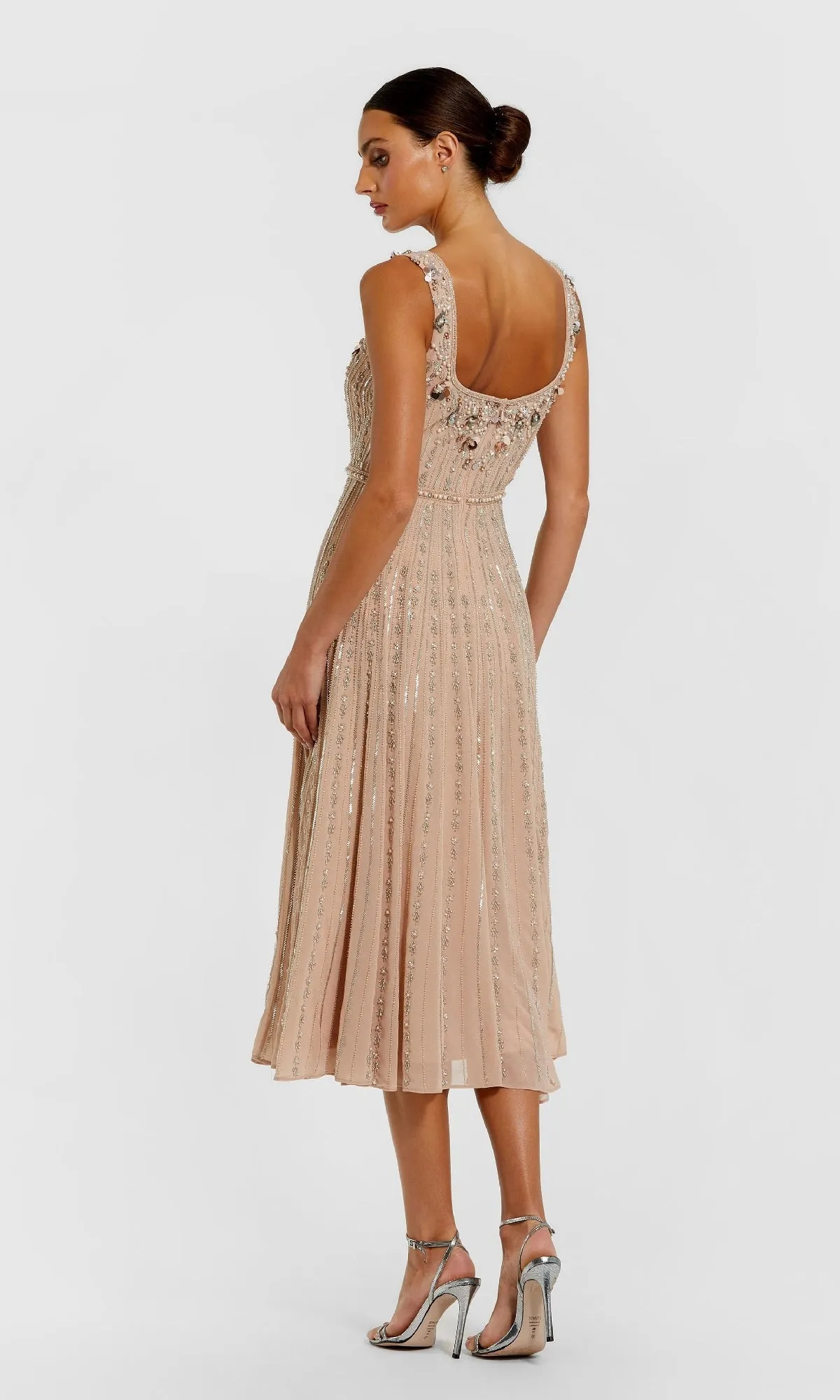 Rose Midi Wedding Guest Dress: Mac Duggal 94155 sold by PromGirl product image thumbnail 2