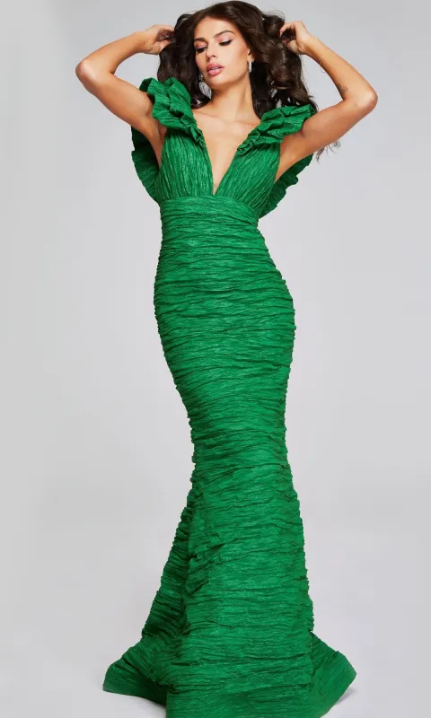 Long Ruched Formal Dress: Jovani 40044 sold by PromGirl
