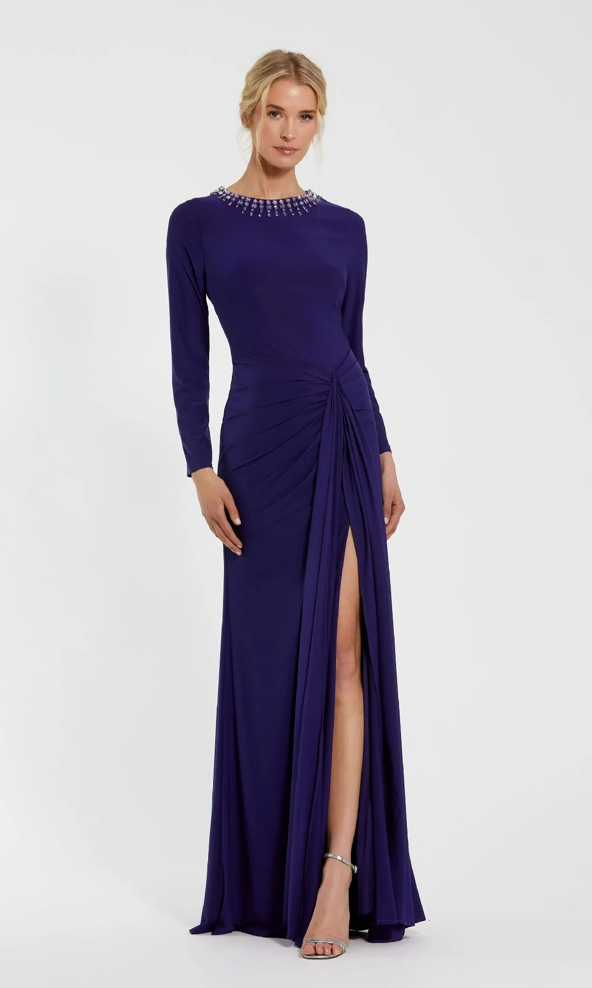 Bead-Neckline Long Formal Dress: Mac Duggal 44069 sold by PromGirl product image thumbnail 4
