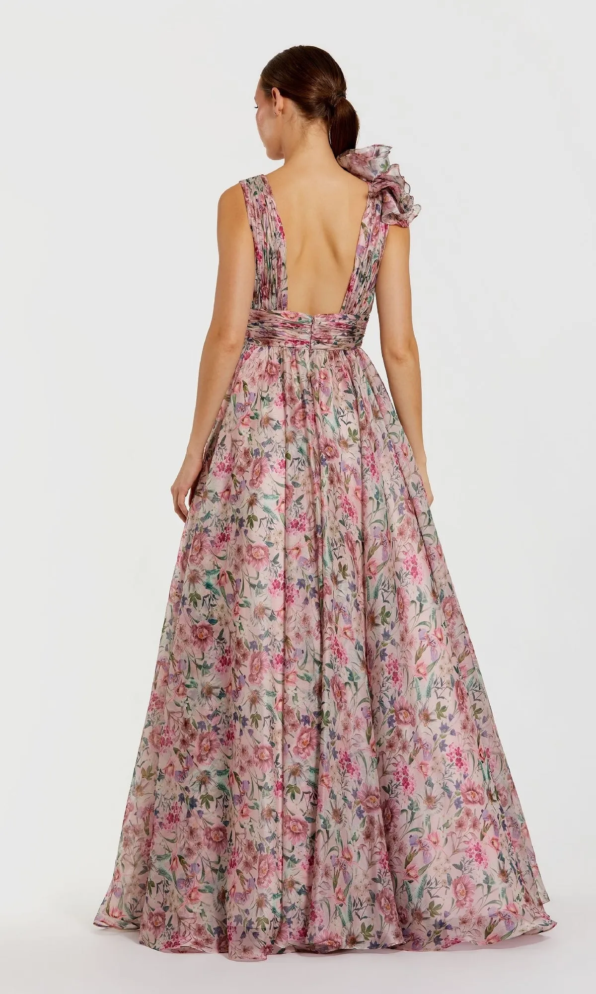 Floral-Print Long Formal Dress: Mac Duggal 68947 sold by PromGirl product image thumbnail 2