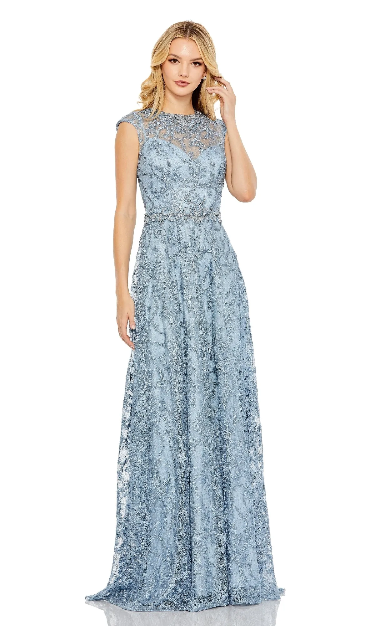 Long Beaded-Lace Formal Dress: Mac Duggal 79430 sold by PromGirl product image thumbnail 4