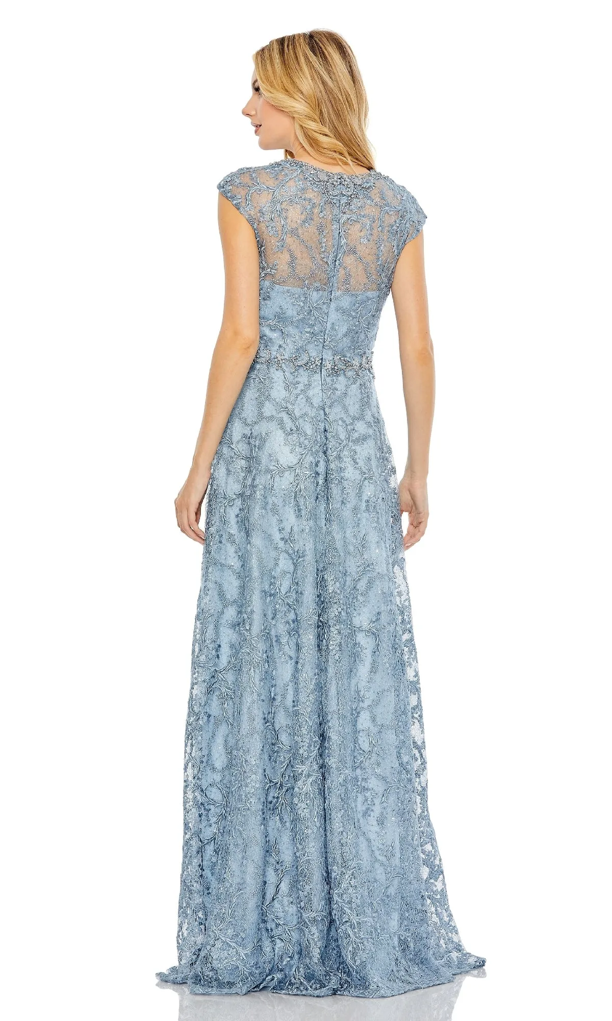 Long Beaded-Lace Formal Dress: Mac Duggal 79430 sold by PromGirl product image thumbnail 5