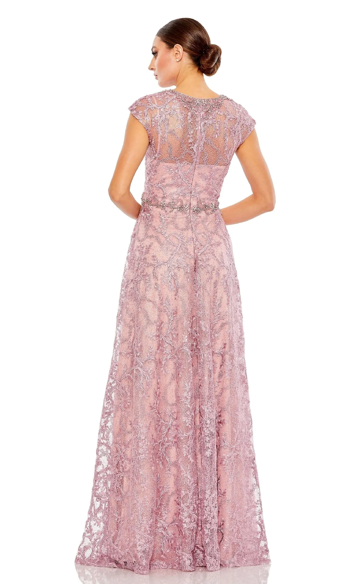 Long Beaded-Lace Formal Dress: Mac Duggal 79430 sold by PromGirl product image thumbnail 2