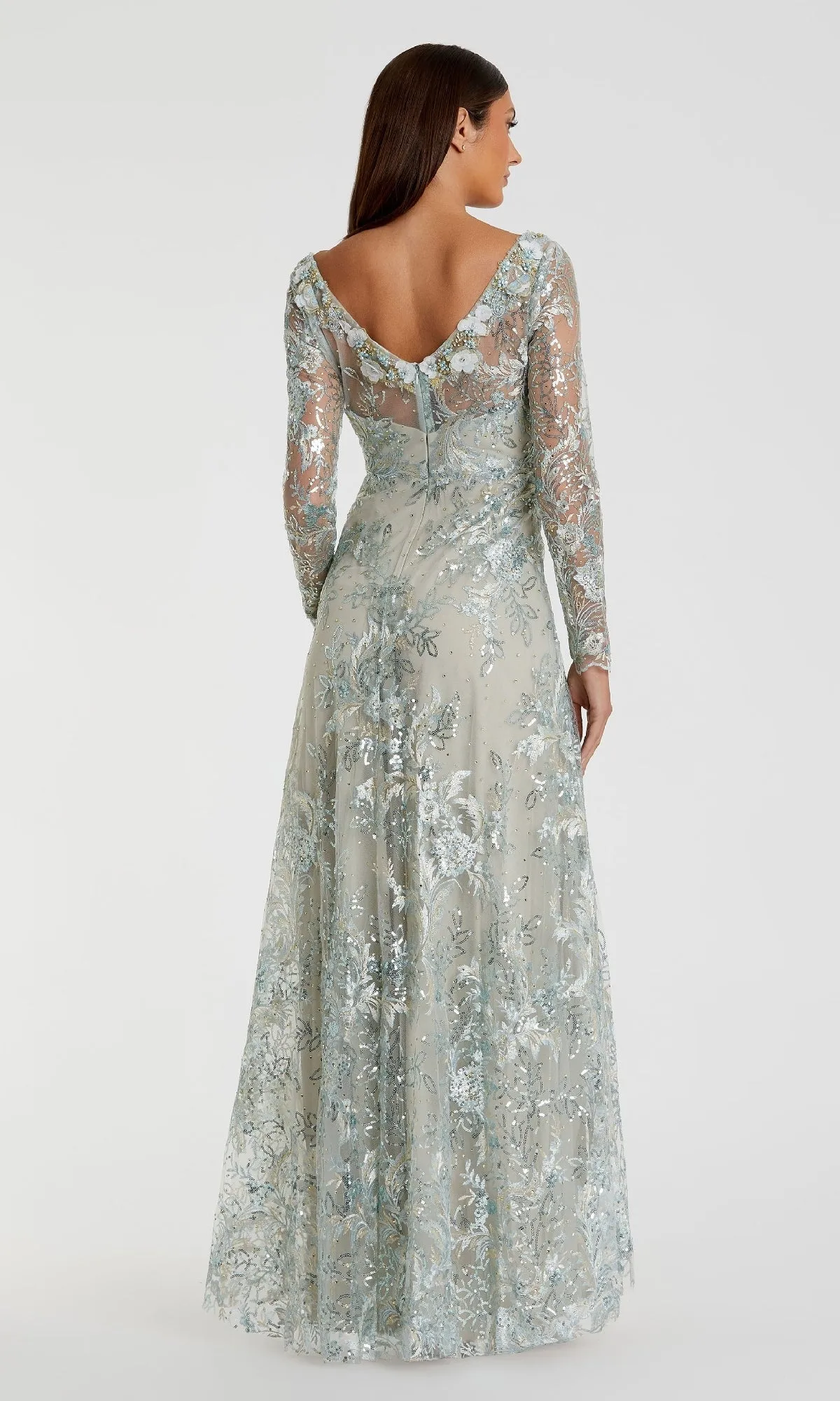 Long Sleeve Long Formal Dress: Mac Duggal 67498 sold by PromGirl product image thumbnail 2