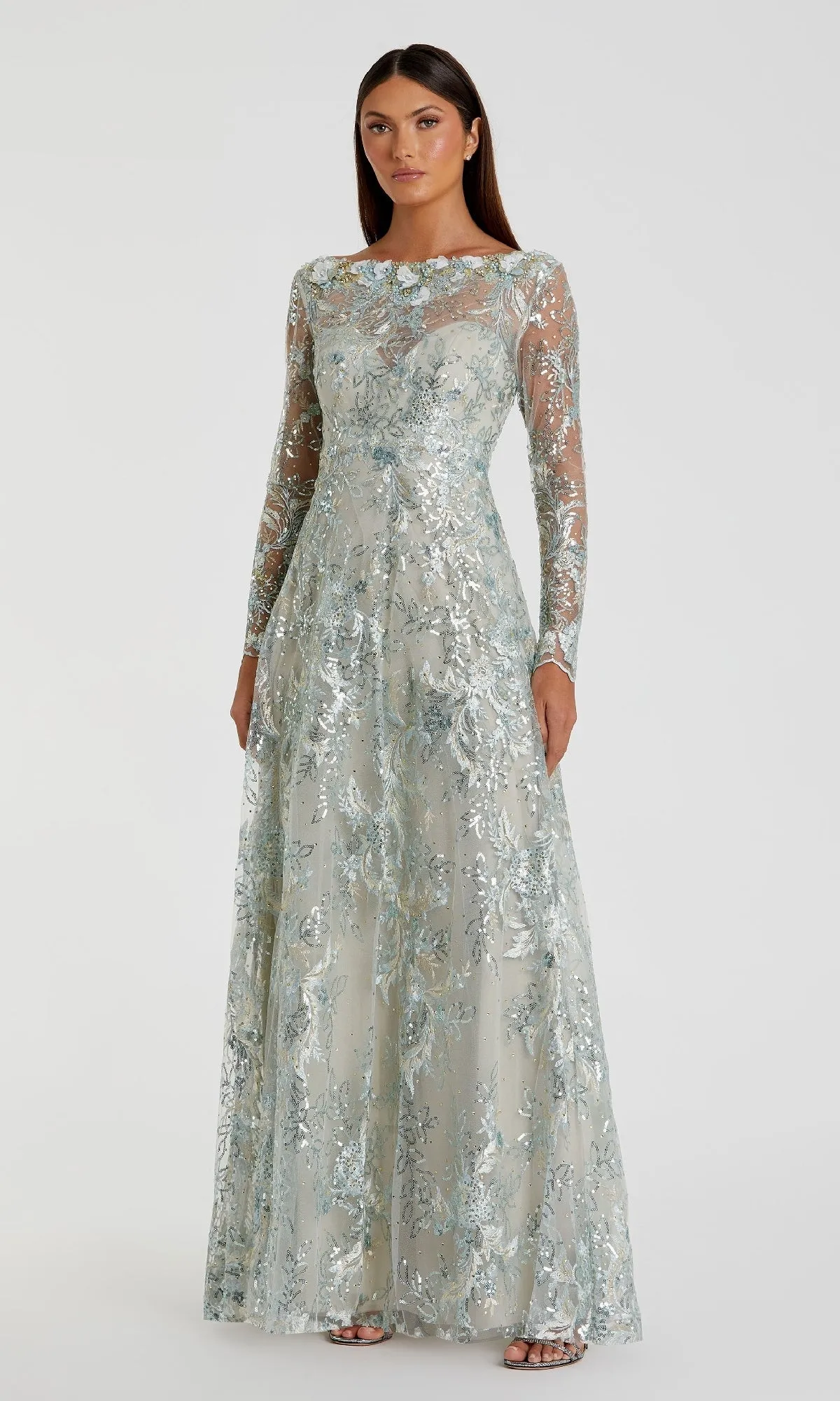 Long Sleeve Long Formal Dress: Mac Duggal 67498 sold by PromGirl