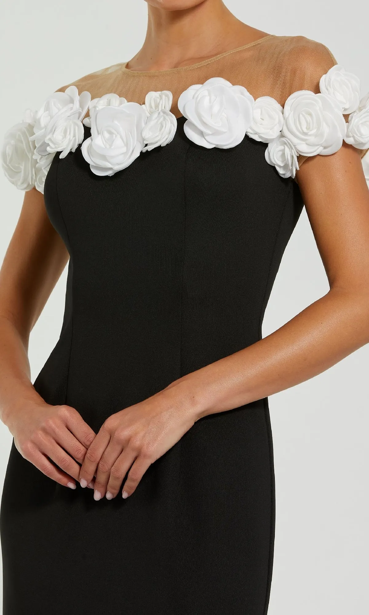 Long Black Crepe Formal Dress: Mac Duggal 21041 sold by PromGirl product image thumbnail 3