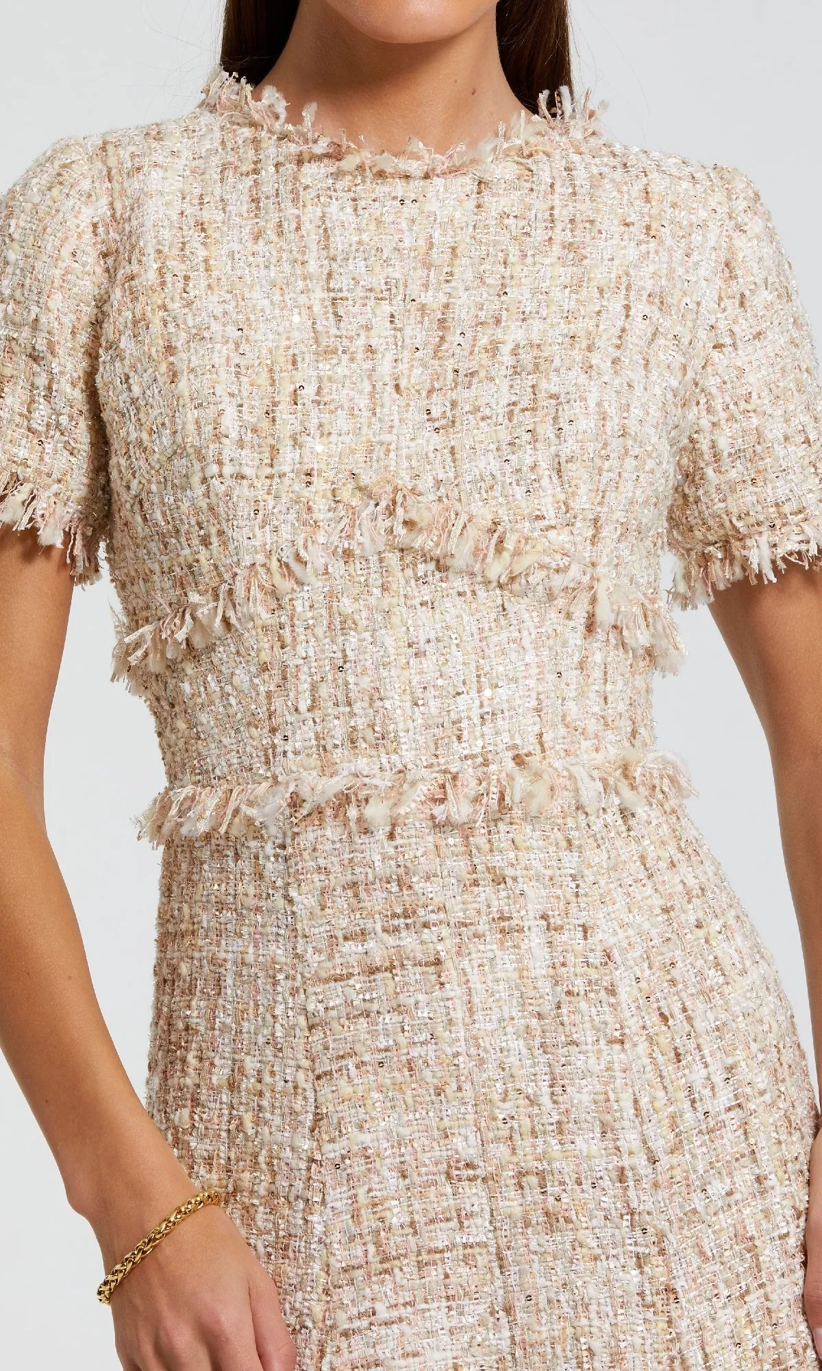 Short-Sleeve Pink Career Dress: Mac Duggal 21045 sold by PromGirl product image thumbnail 3