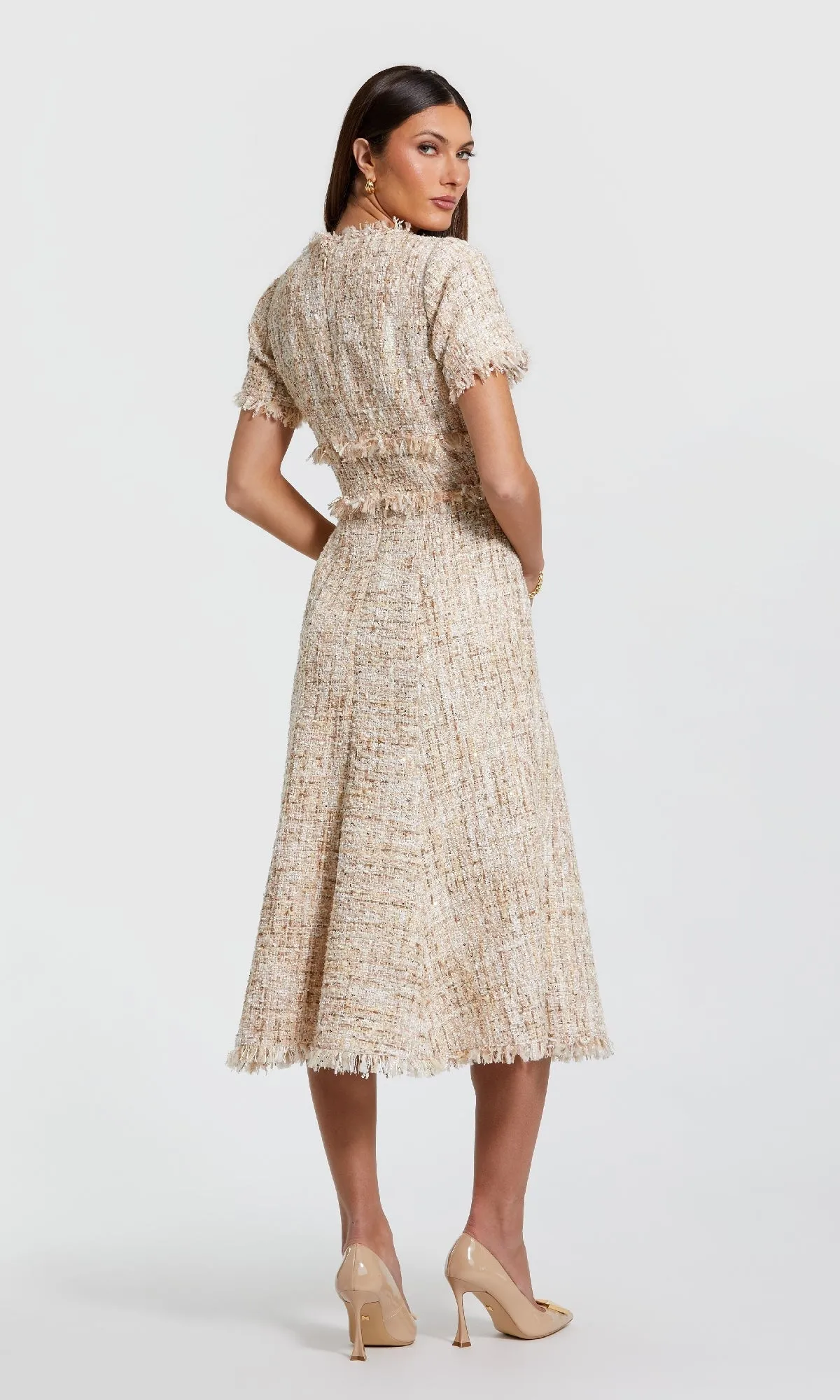 Short-Sleeve Pink Career Dress: Mac Duggal 21045 sold by PromGirl product image thumbnail 2