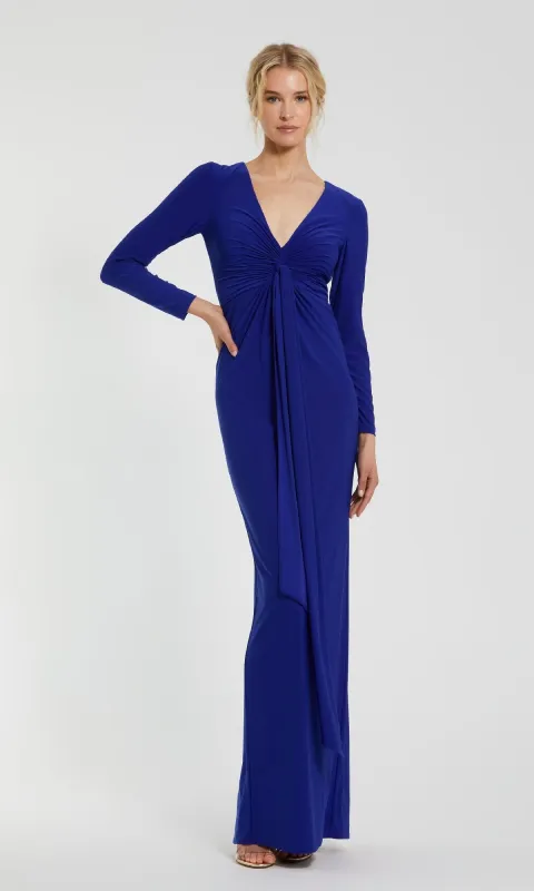 Blue Long Sleeve Formal Dress: Mac Duggal 44064 sold by PromGirl