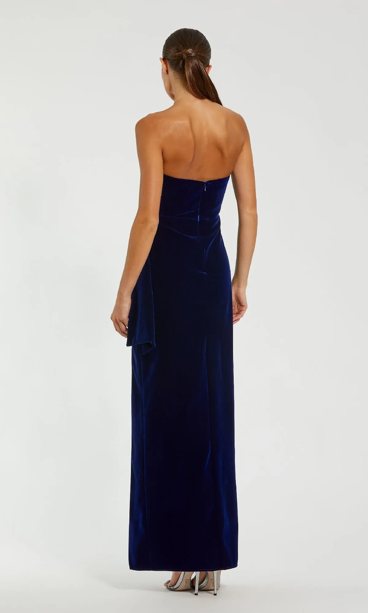 Strapless Velvet Formal Gown: Mac Duggal 55080 sold by PromGirl product image thumbnail 2