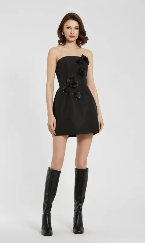 Black Cocktail Party Dress: Mac Duggal 21008 sold by PromGirl