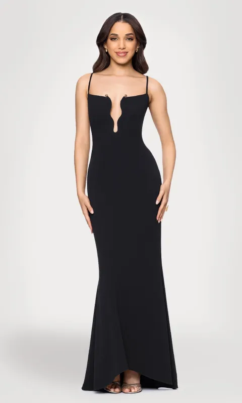 Sexy Long Black Prom Dress: Blondie Nites 5516BN made by Blondie Nites