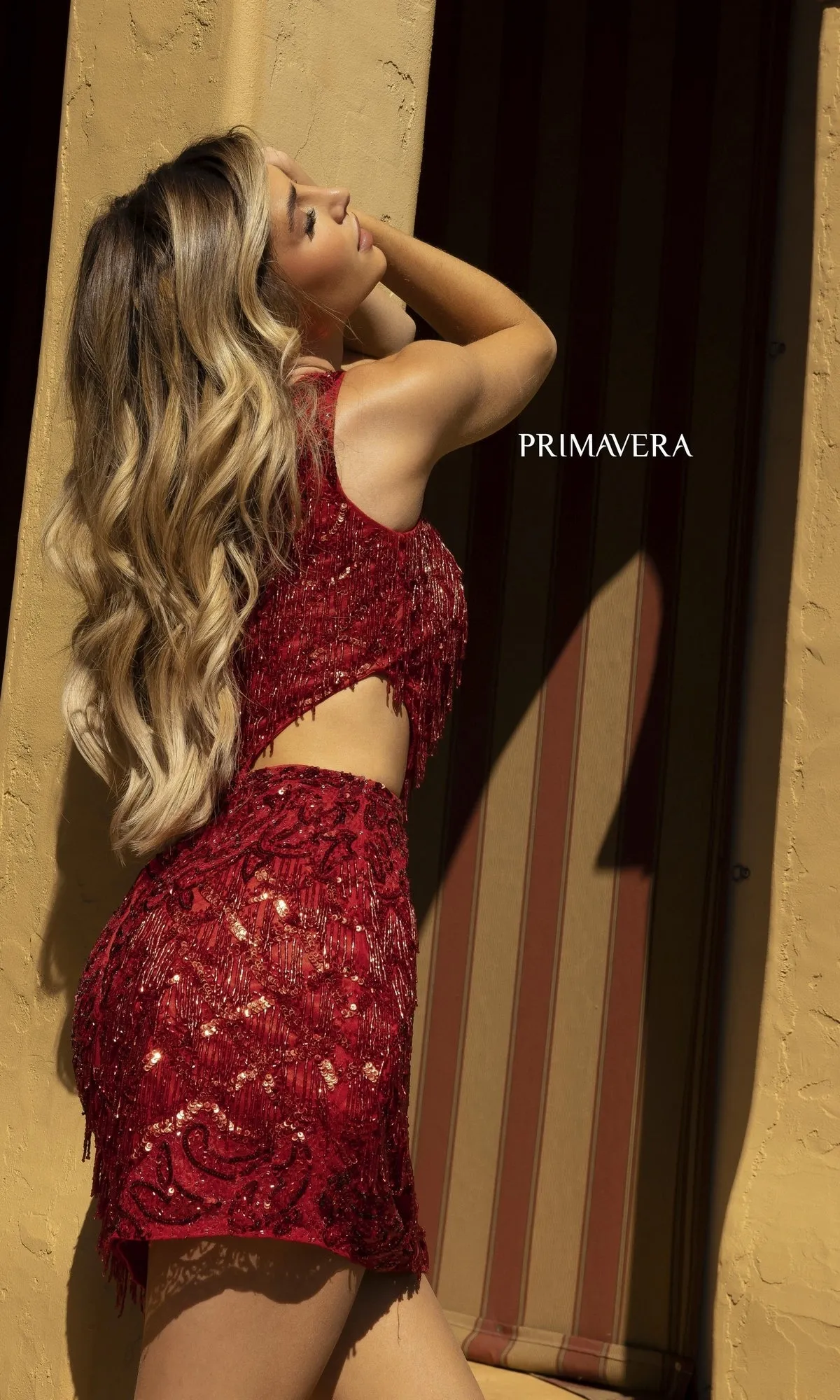 One-Shoulder Fringe Short Sequin Party Dress 3836 sold by PromGirl product image thumbnail 2
