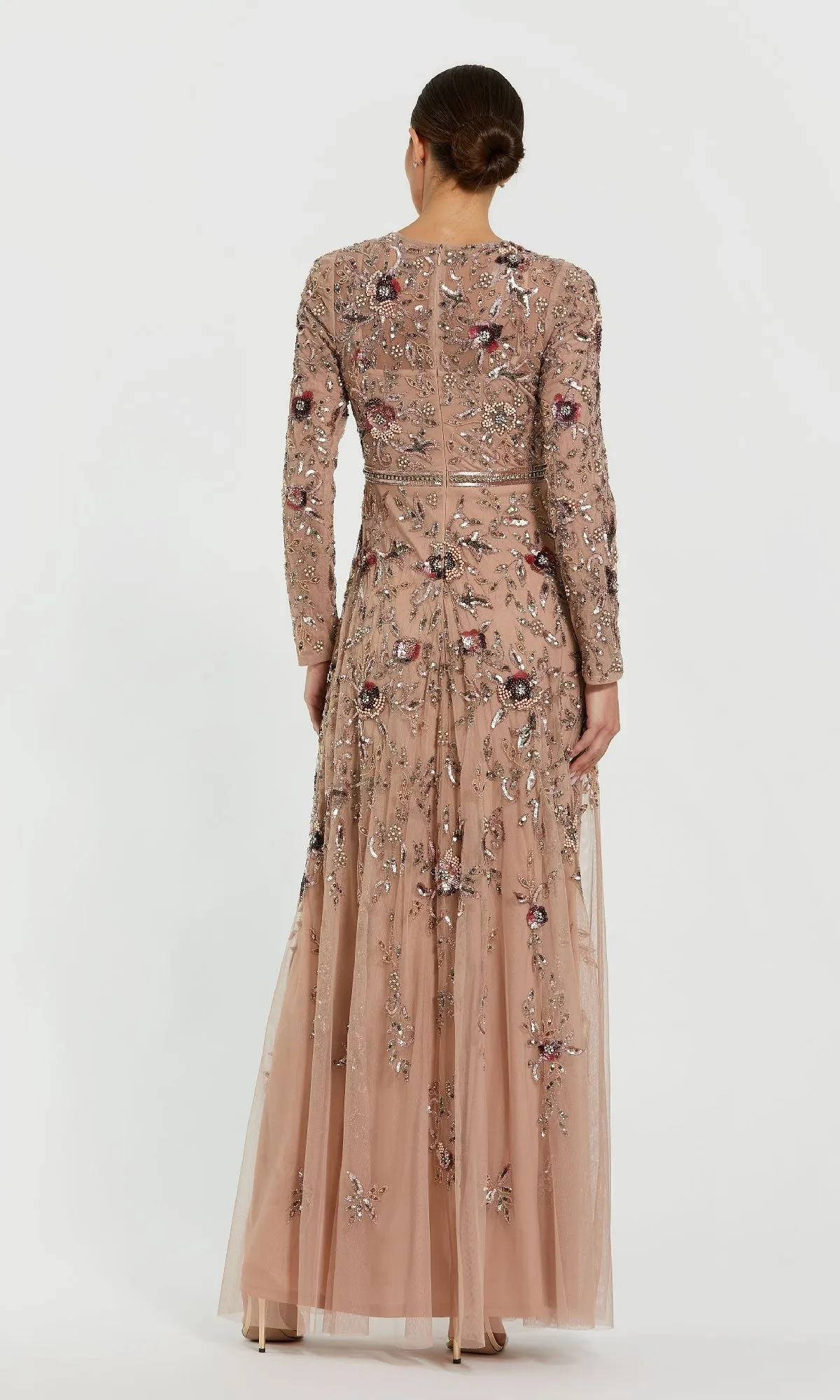 Long Sleeve Beaded Formal Dress: Mac Duggal 10093 sold by PromGirl product image thumbnail 2