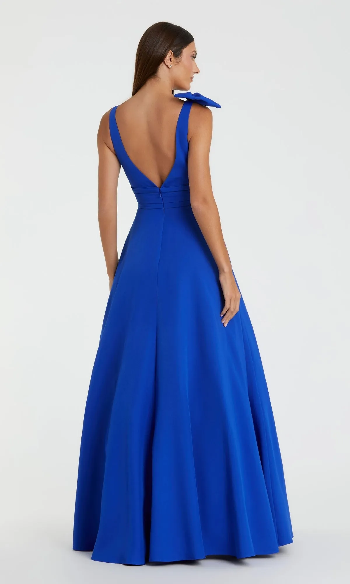 Shoulder-Bow Long Formal Dress: Mac Duggal 49972 sold by PromGirl product image thumbnail 2