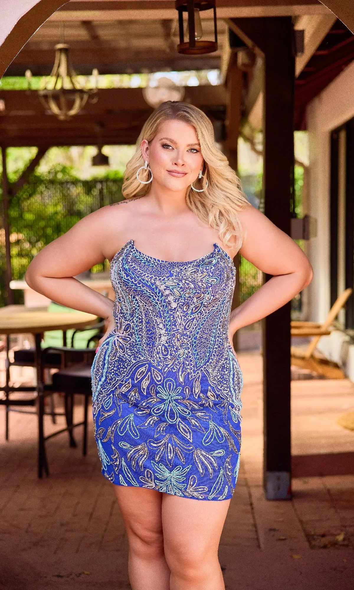 Plus-Size Strapless Hoco Dress: Primavera 14094 sold by PromGirl product image thumbnail 4