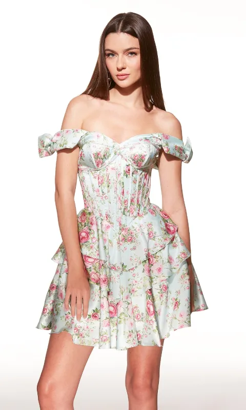 Short Homecoming Dress: Alyce 30037 sold by PromGirl