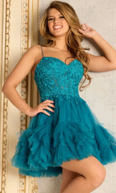Short Homecoming Dress: Jovani 45335 sold by PromGirl