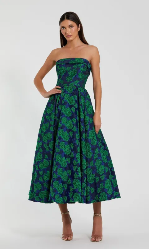 Midi Green Wedding Guest Dress: Mac Duggal 27594 sold by PromGirl