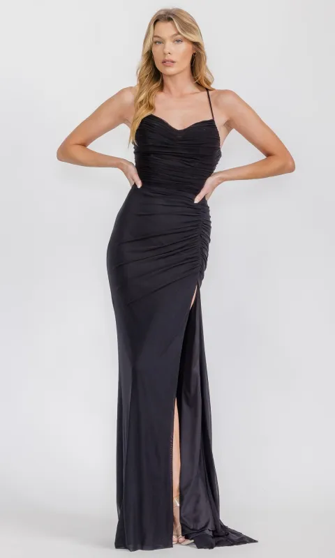 Spaghetti-Strap Long Formal Dress: Eureka EK187 sold by PromGirl