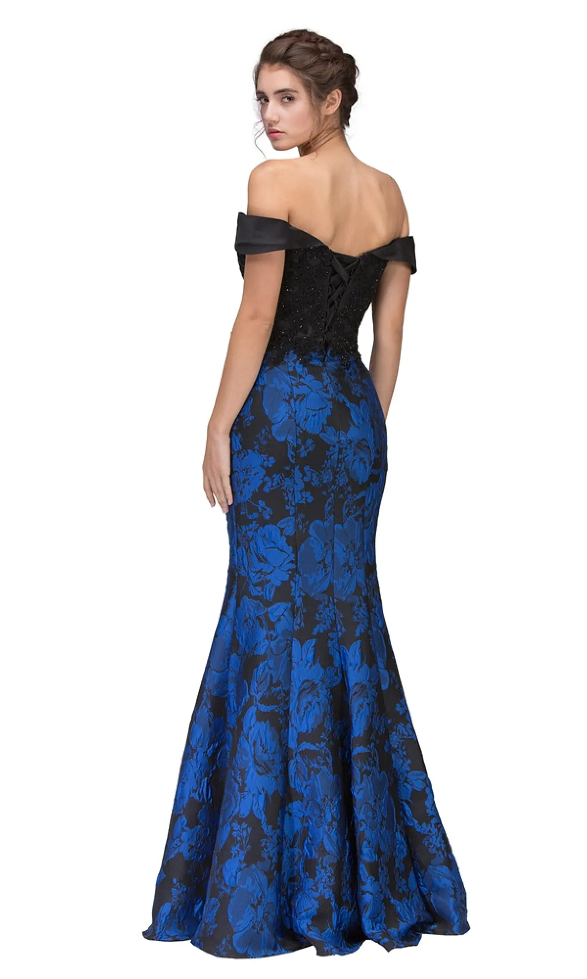 Long Print Mermaid Formal Dress: Eureka 6222 sold by PromGirl product image thumbnail 3