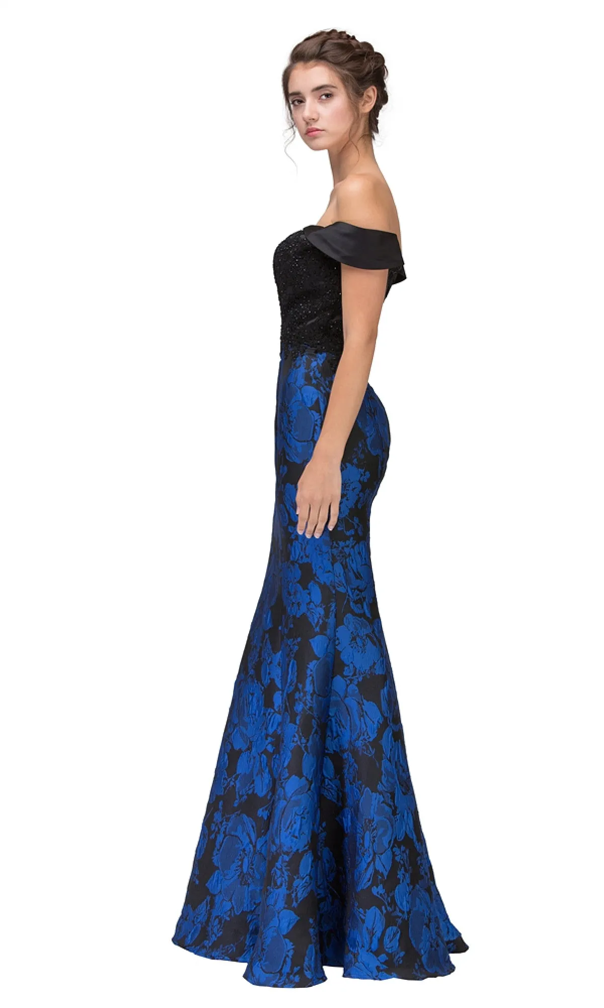 Long Print Mermaid Formal Dress: Eureka 6222 sold by PromGirl product image thumbnail 2