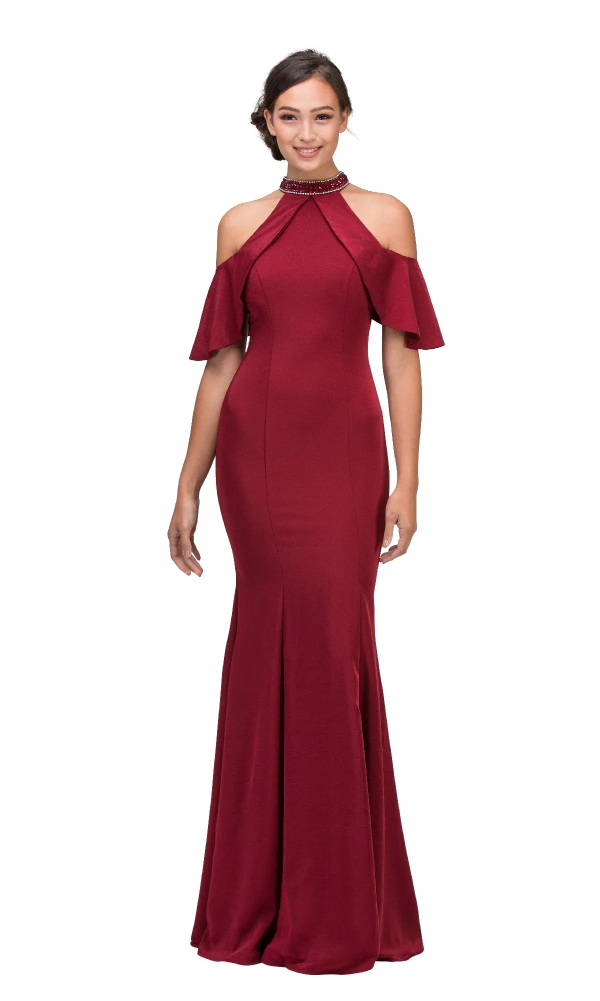 Cold-Shoulder Long Formal Dress: Eureka 6110 sold by PromGirl product image thumbnail 2