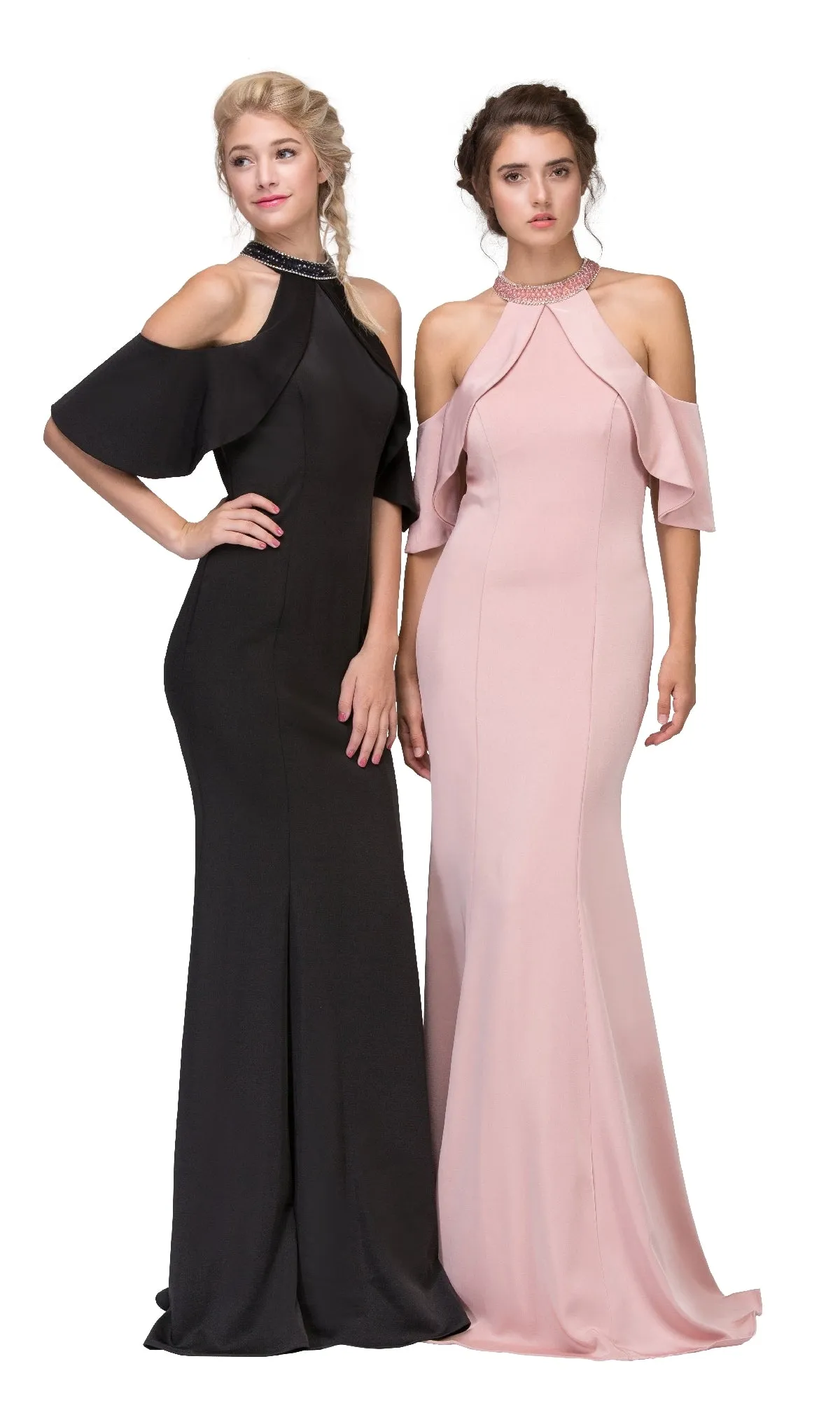 Cold-Shoulder Long Formal Dress: Eureka 6110 sold by PromGirl