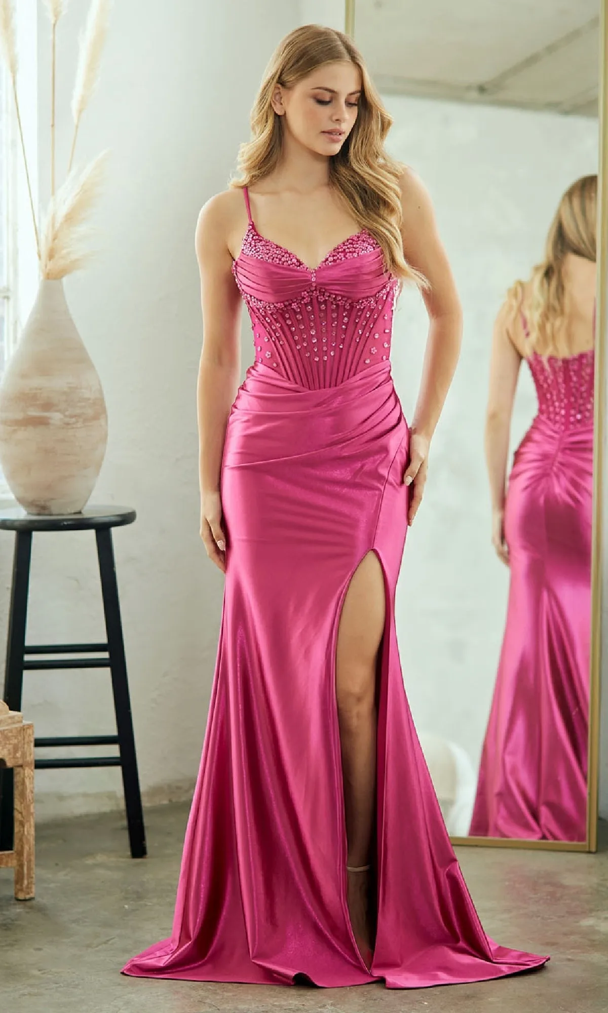 Sheer-Waist Long Prom Dress: Amelia Couture 9067 sold by PromGirl product image thumbnail 4