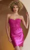 Lace-Up Strapless Bodycon Short Hoco Dress BZ9028S sold by PromGirl