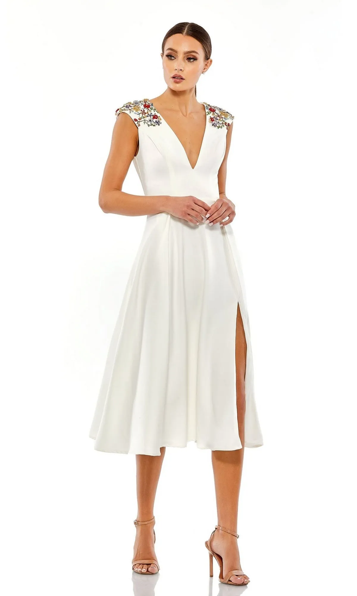 Short Wedding Guest Dress 70214 by Mac Duggal sold by PromGirl product image thumbnail 3