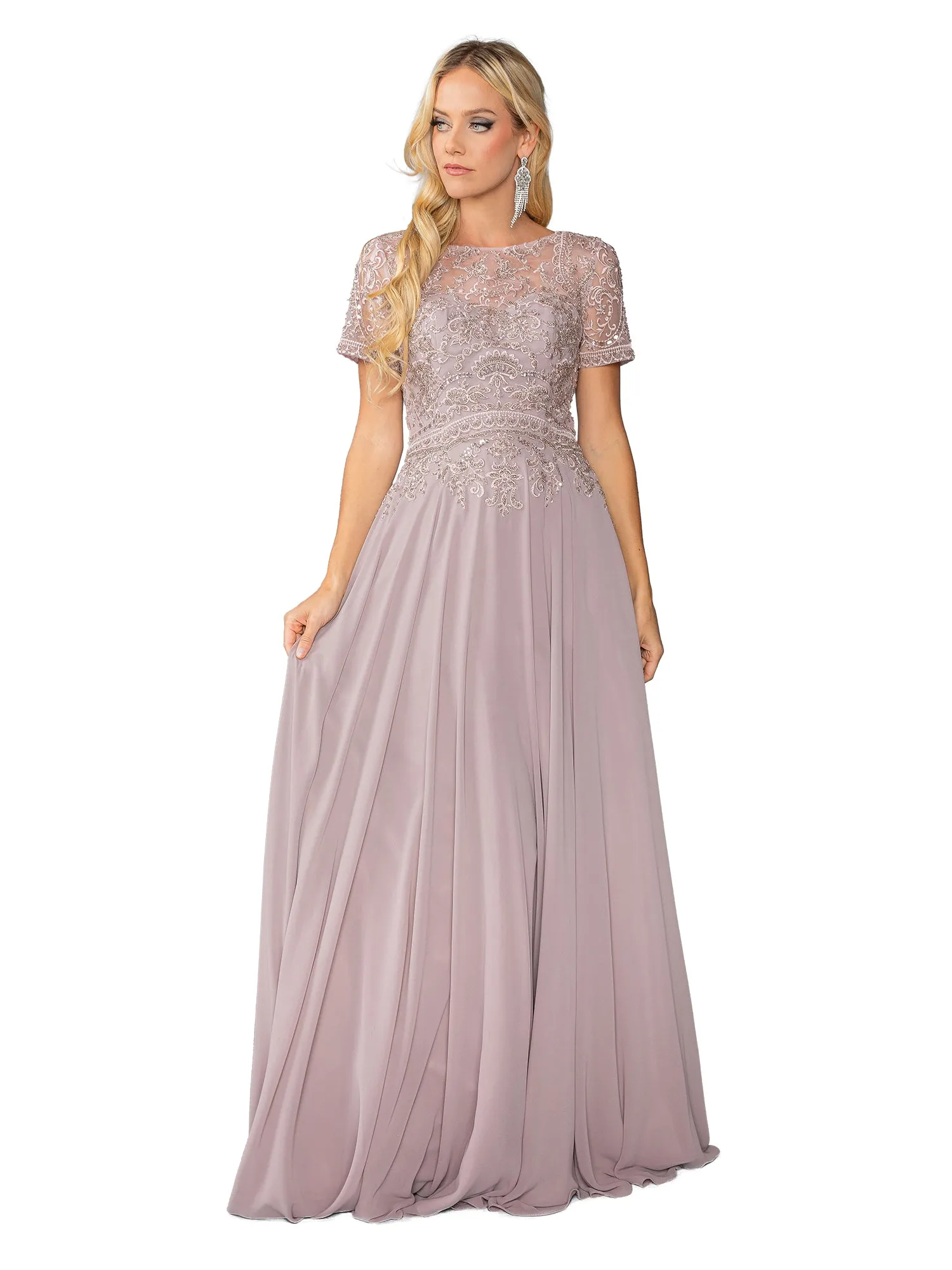 Beaded-Bodice Long Prom Dress: Dancing Queen 4444 sold by PromGirl product image thumbnail 3