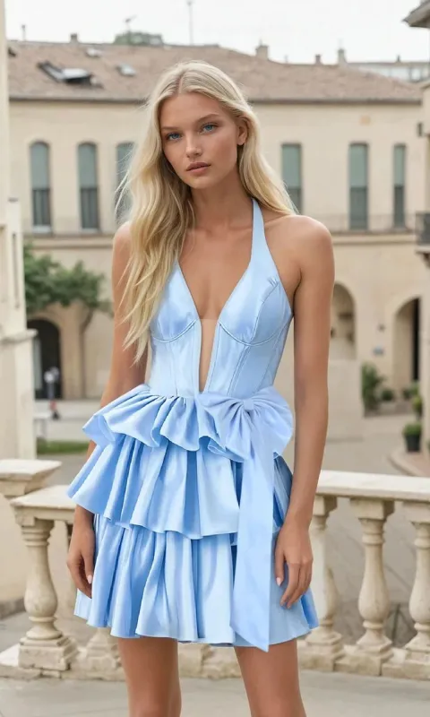 Ruffled Tiered Hoco Dress: PromGirl Exclusive 250136 sold by PromGirl