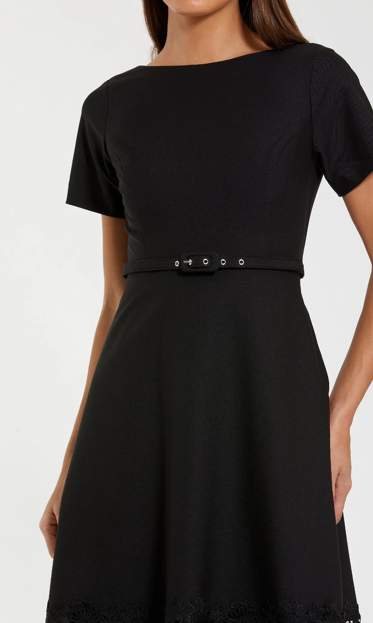 Short Sleeve Midi Cocktail Dress: Mac Duggal 81206 sold by PromGirl product image thumbnail 3