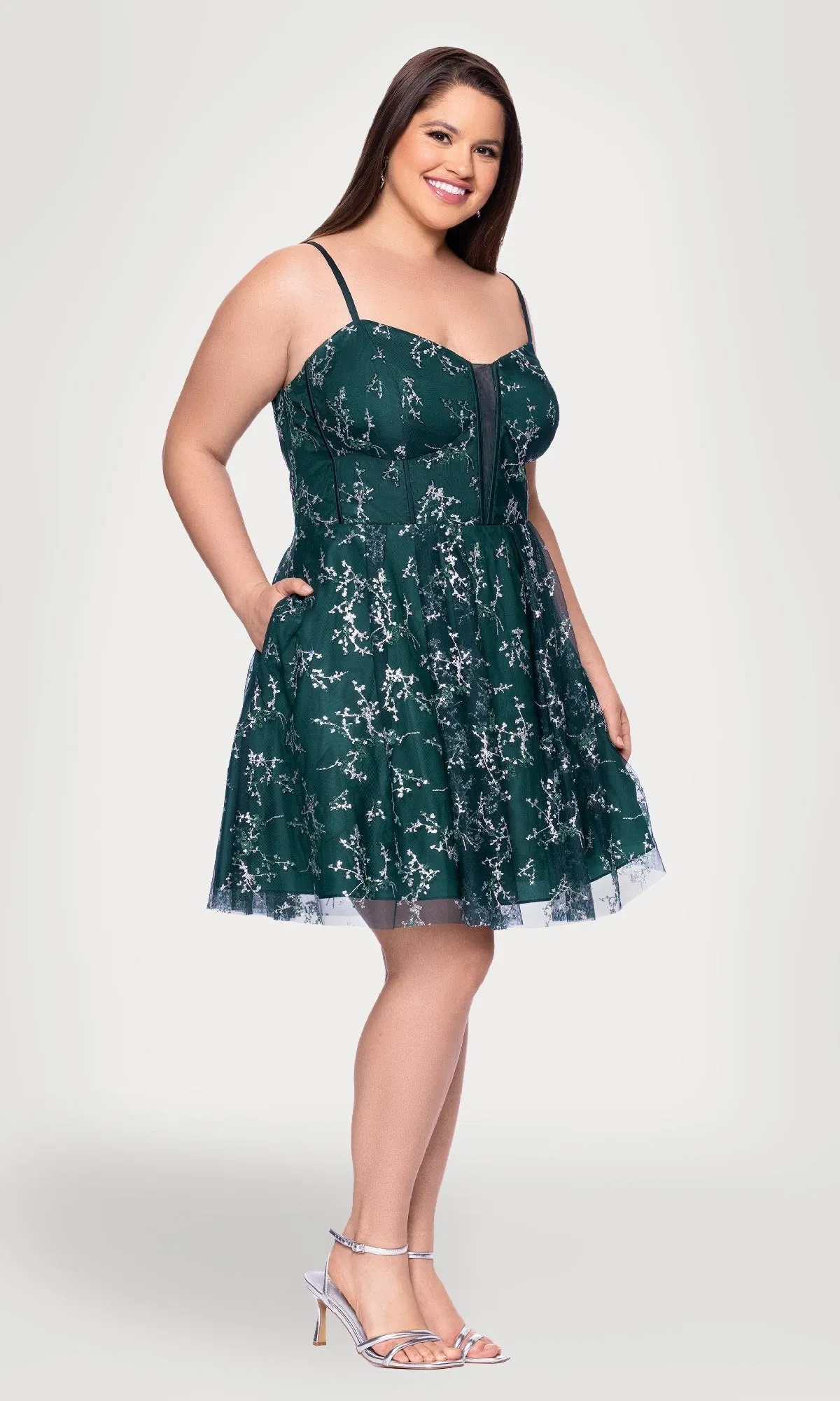 Plus Short Green Hoco Dress: Blondie Nites 4884BNW sold by PromGirl product image thumbnail 4