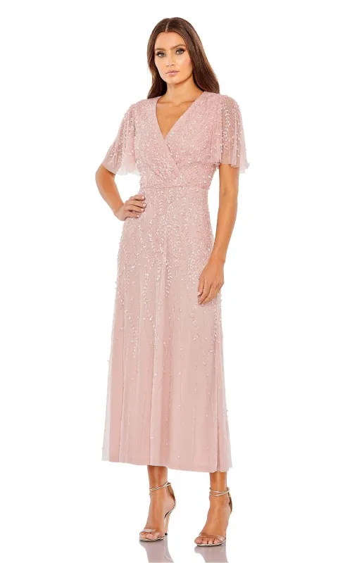 Beaded Midi Semi-Formal Dress: Mac Duggal 35116 sold by PromGirl